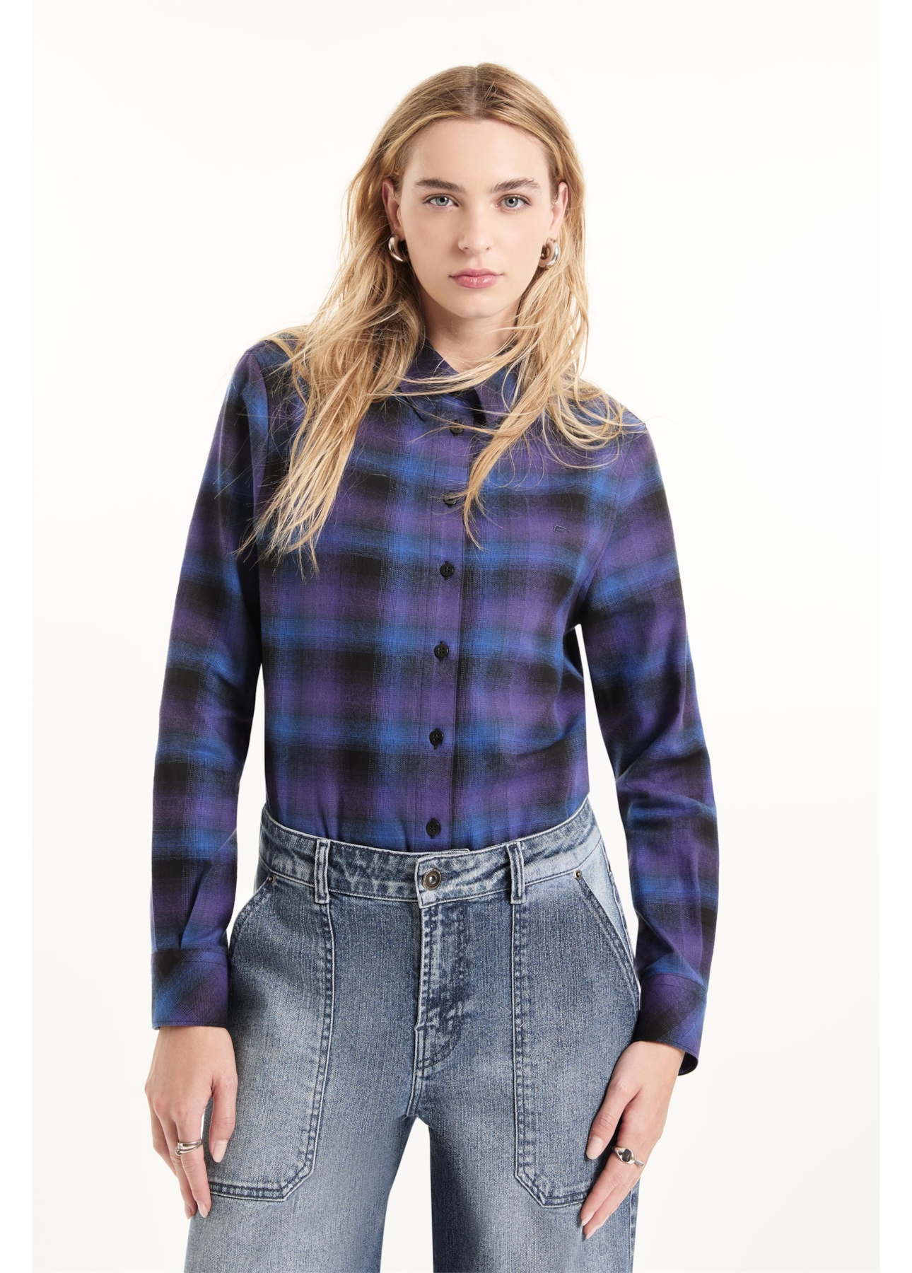 Camisa Wool Touch Estonia Relaxed Azul Carbono