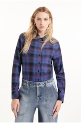 Camisa Wool Touch Estonia Relaxed Azul Carbono