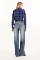 Camisa Wool Touch Estonia Relaxed Azul Carbono