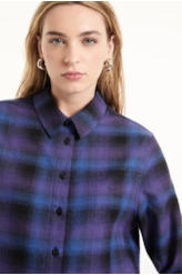 Camisa Wool Touch Estonia Relaxed Azul Carbono