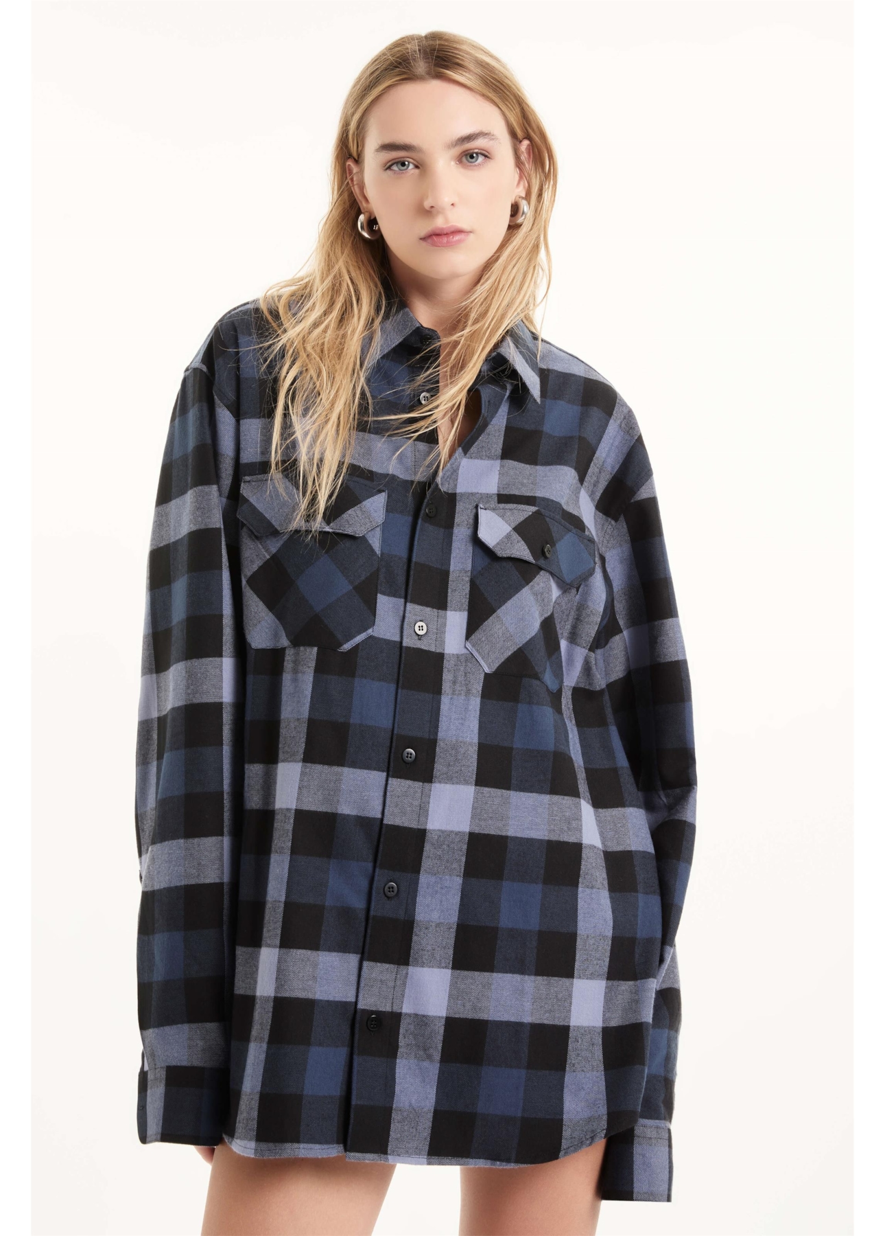 Camisa Wool Touch Finland Loose Irish Old Purple