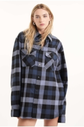 Camisa Wool Touch Finland Loose Irish Old Purple