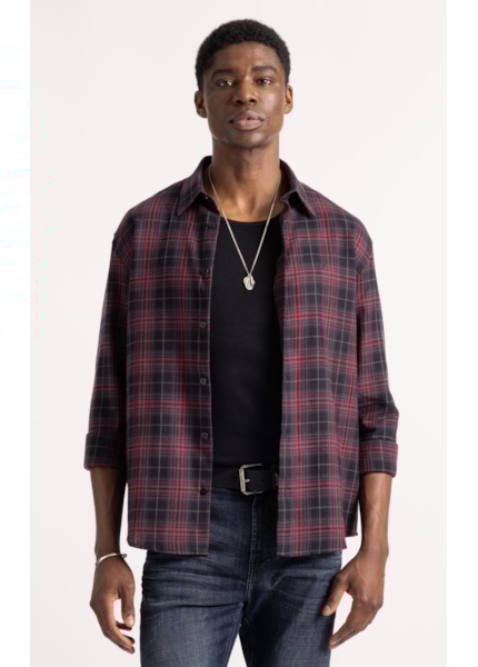 Camisa Wool Touch Iceland Irish Vinho