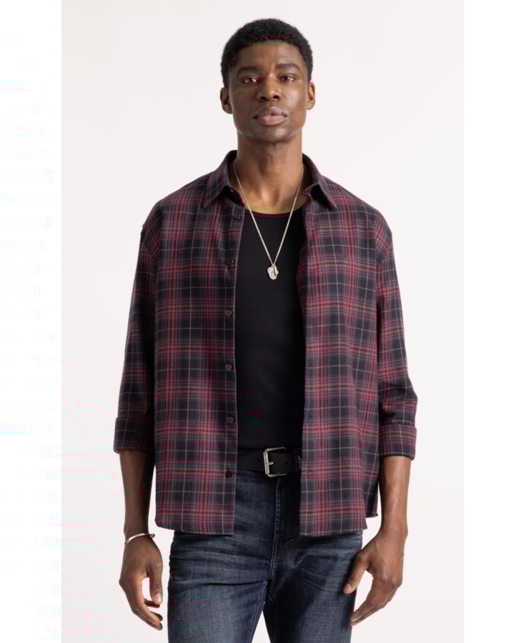 Camisa Wool Touch Iceland Irish Vinho