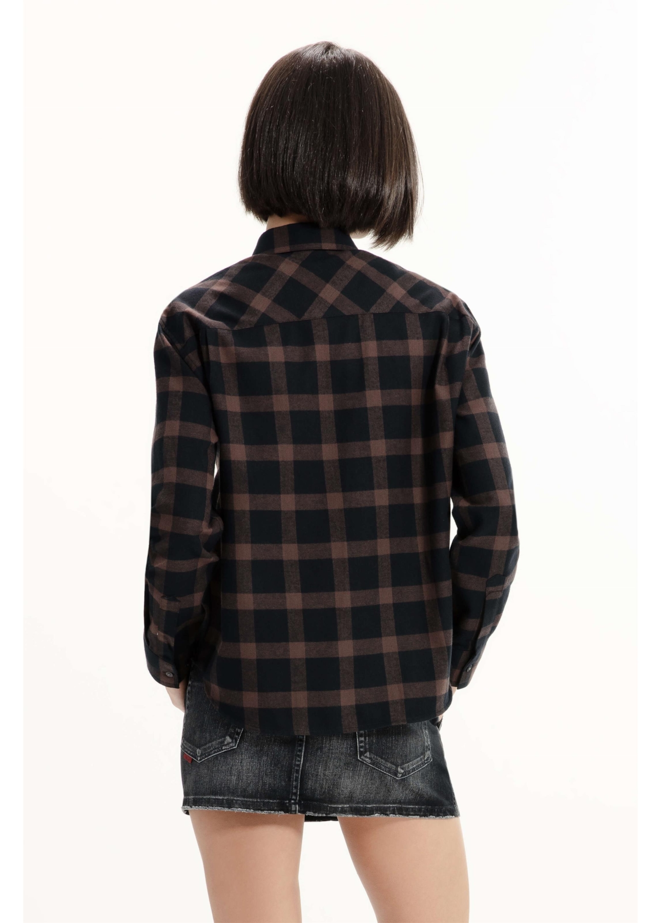 Camisa Wool Touch Over Boyish Marrom