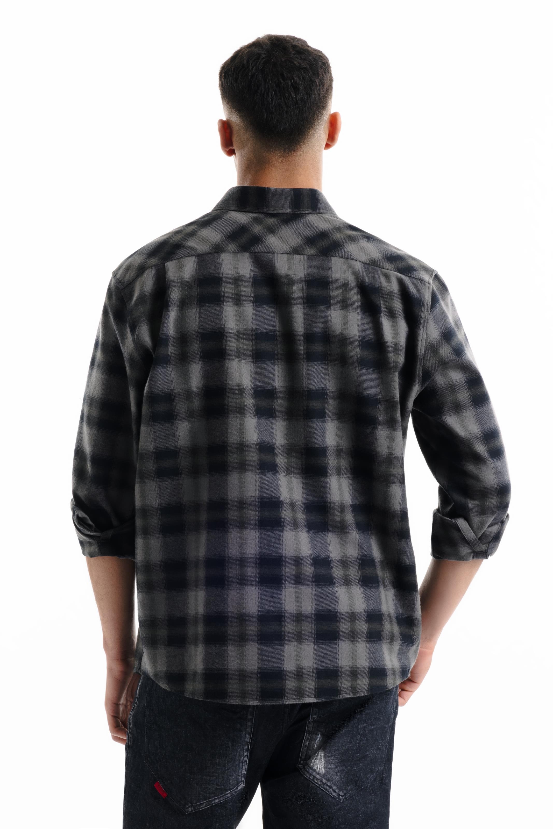 WOOL CHECK SHIRT / BLACK×GRAY 2 Norse Projects Ole Oversized Wool Check Shirt Charcoal Grey