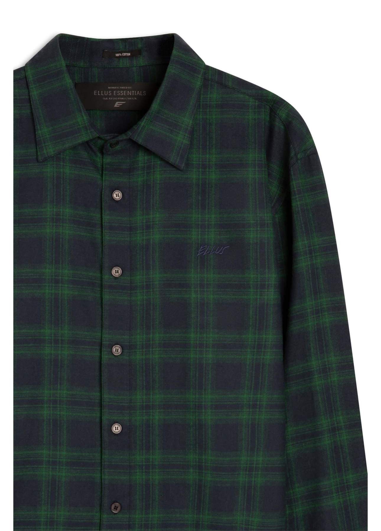Camisa Wool Touch Trads Plaid Classic Verde Escuro