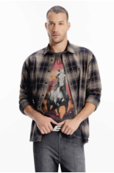 Camisa Wool Touch Verona Slim New Italian Caqui