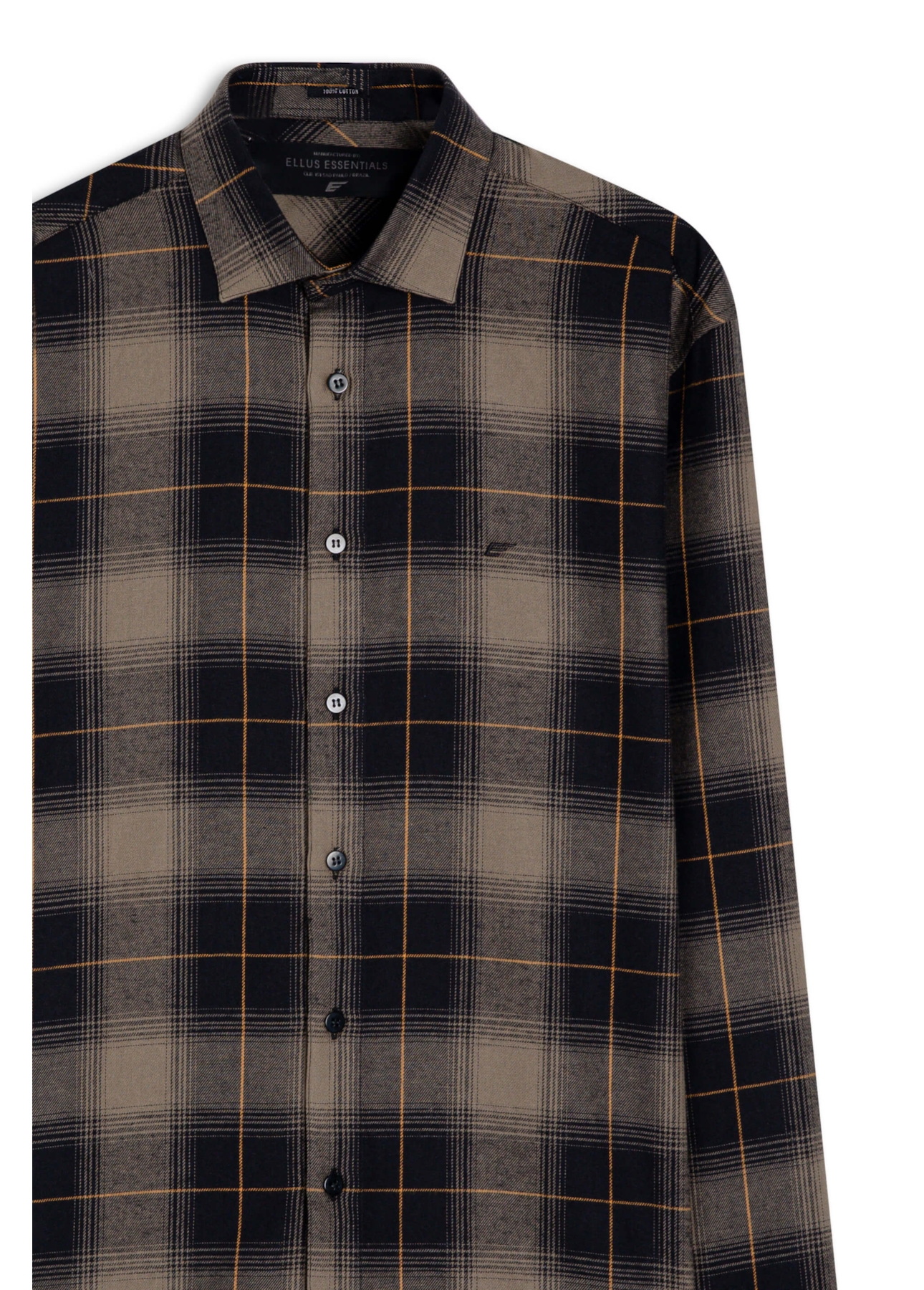 Camisa Wool Touch Verona Slim New Italian Caqui