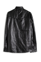 Camisa Wrinkle Overshirt Buttons Preto