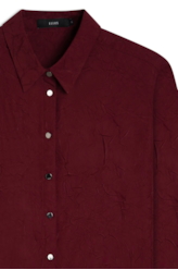 Camisa Wrinkled Classic Bordeaux