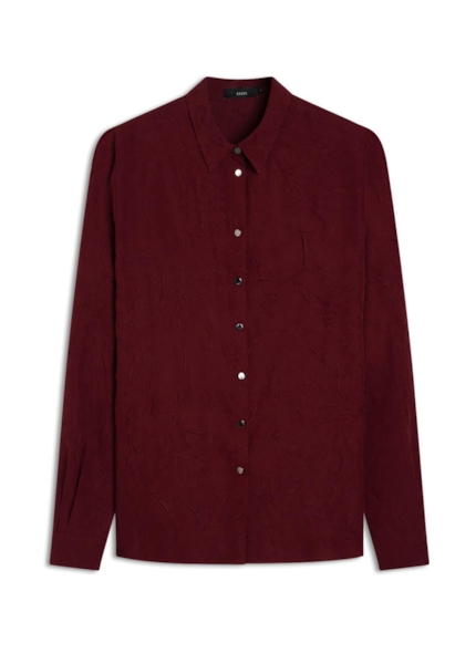 Camisa Wrinkled Classic Bordeaux