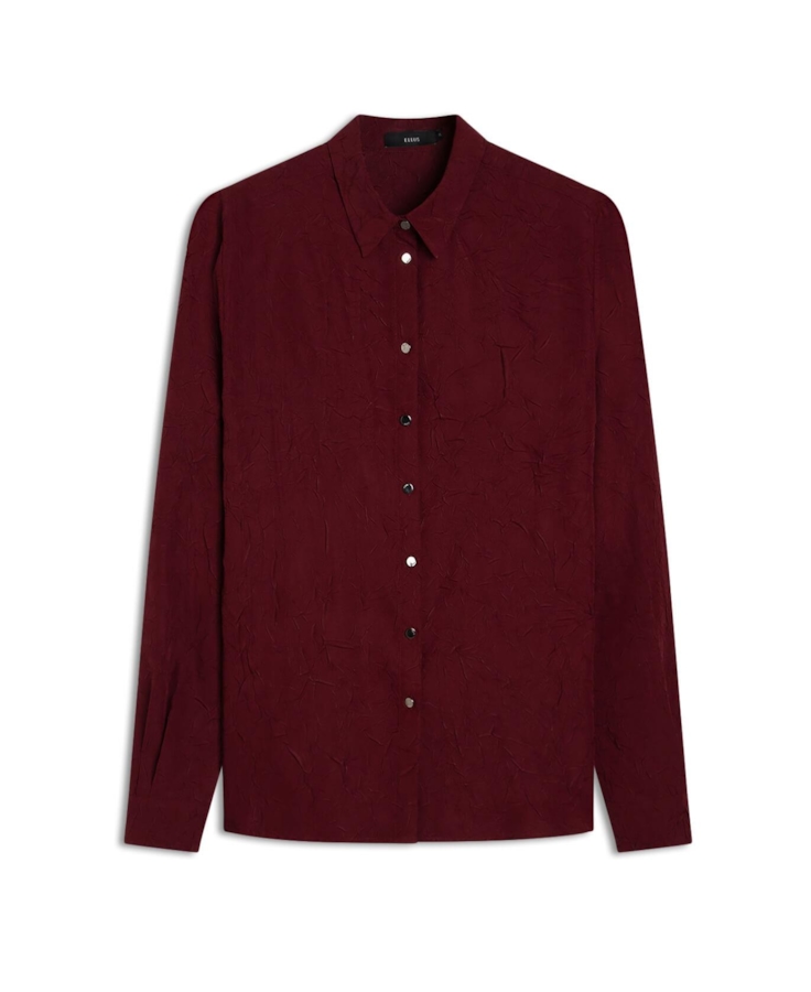 Camisa Wrinkled Classic Bordeaux