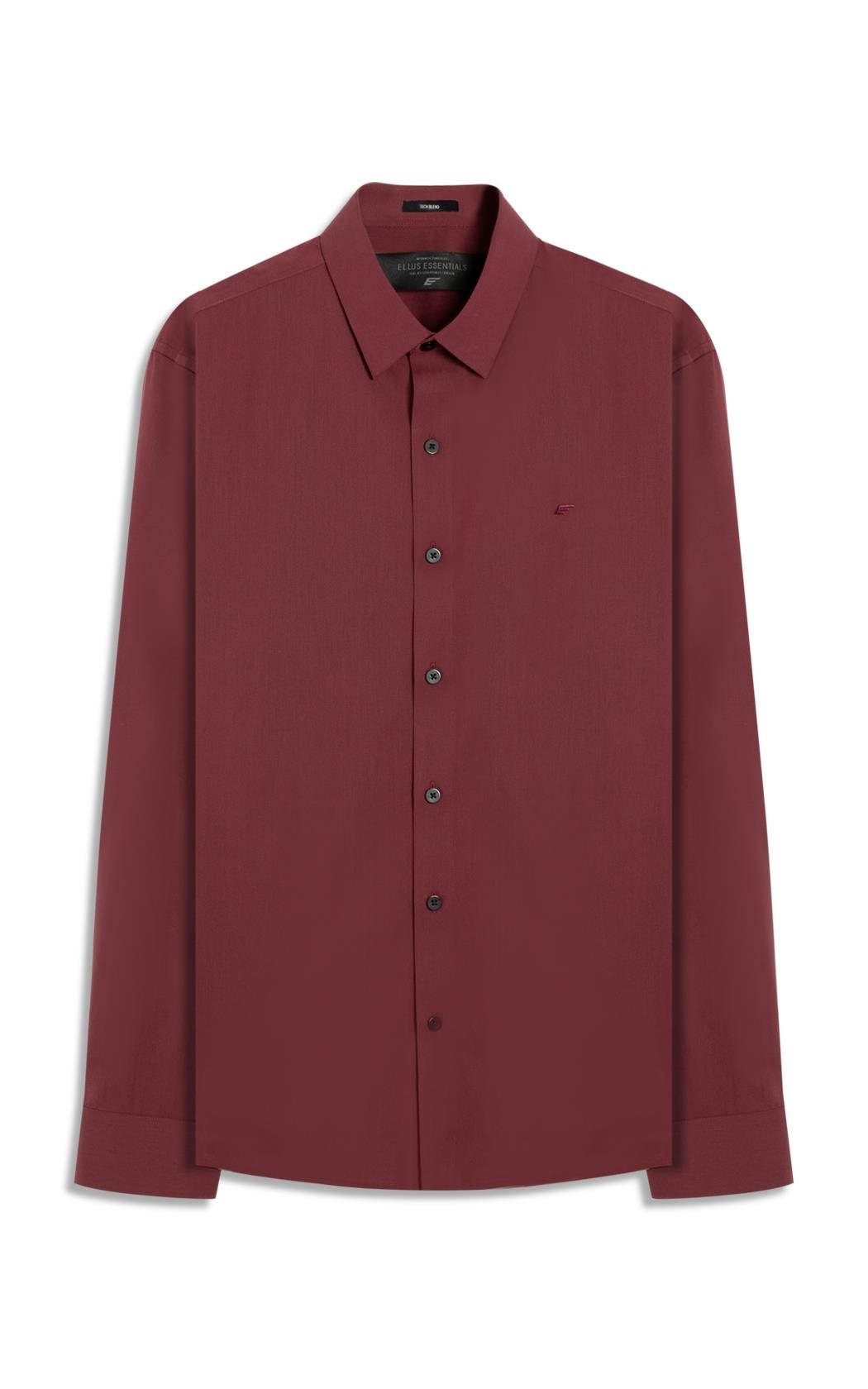 Camisa Wrinkled Cotton Slim Cinza