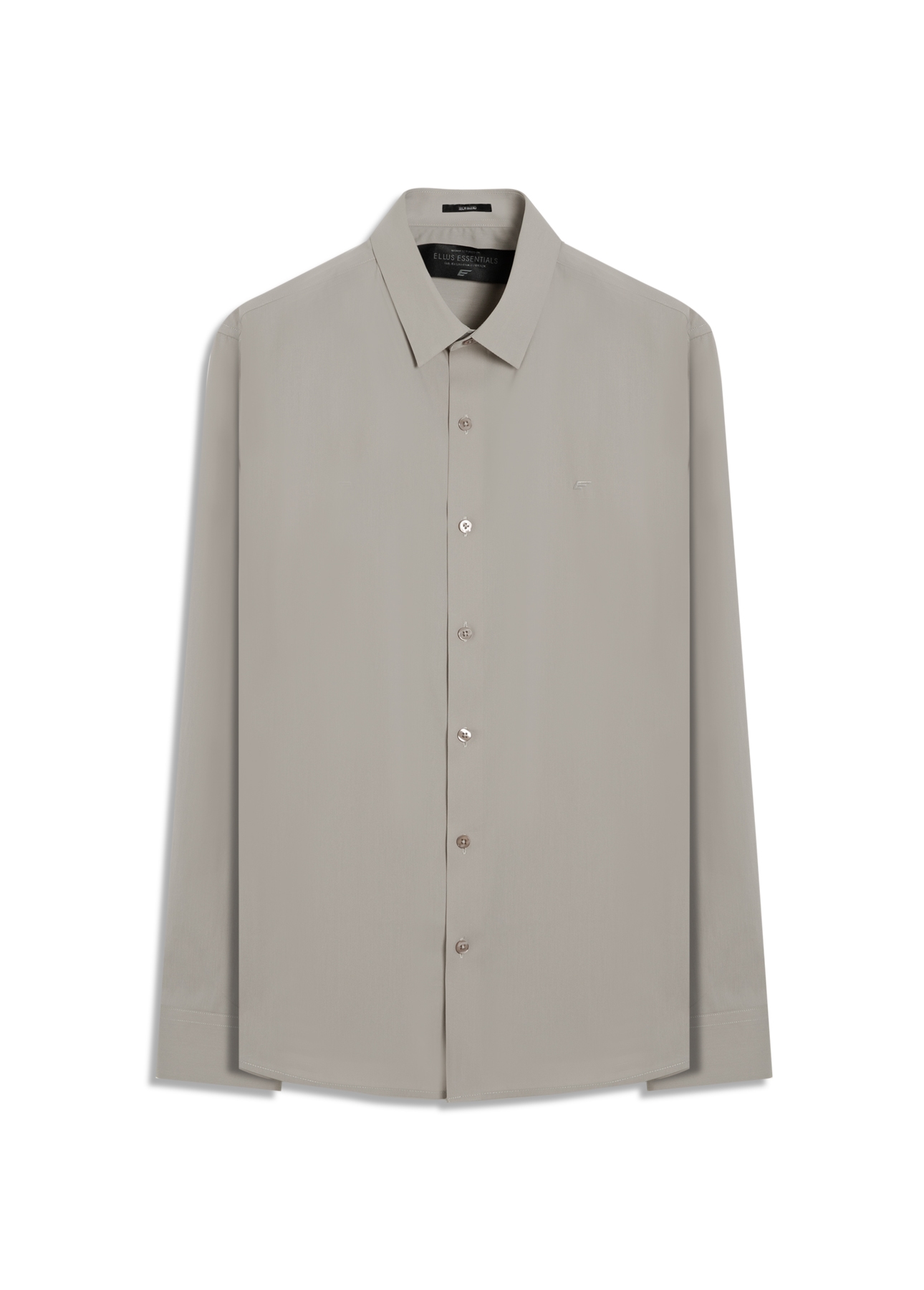 Camisa Wrinkled Cotton Slim Cinza