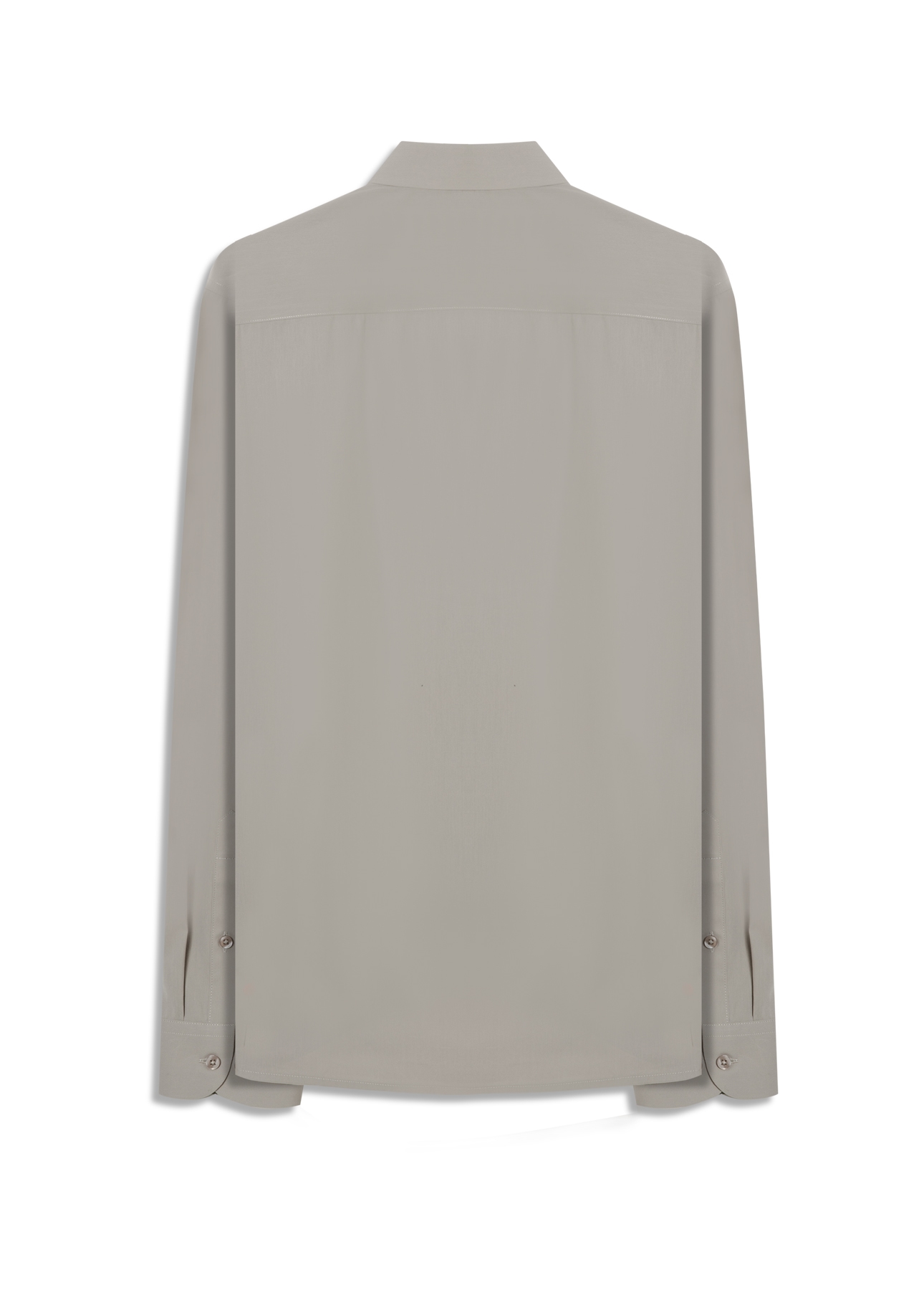 Camisa Wrinkled Cotton Slim Cinza