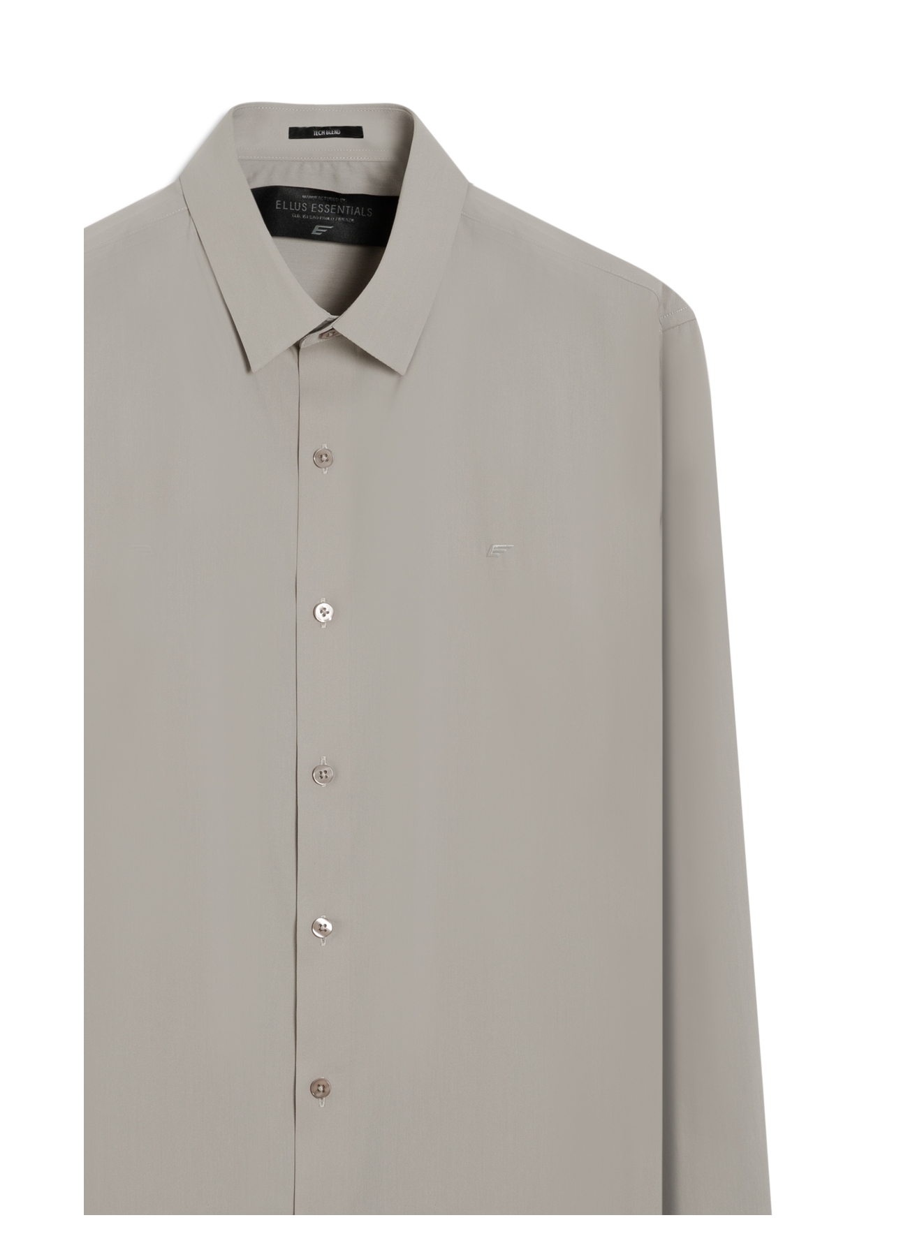 Camisa Wrinkled Cotton Slim Cinza