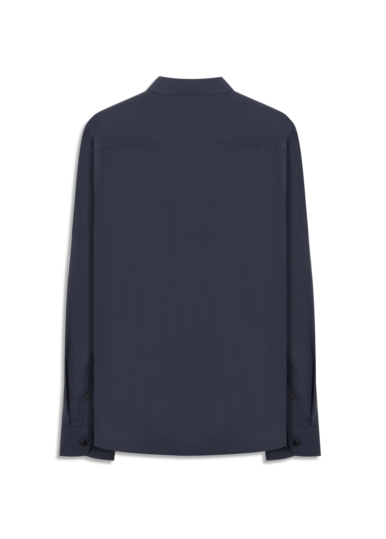 Camisa Wrinkled Cotton Slim Dark Navy