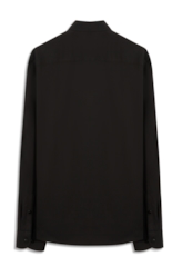 Camisa Wrinkled Cotton Slim Preto