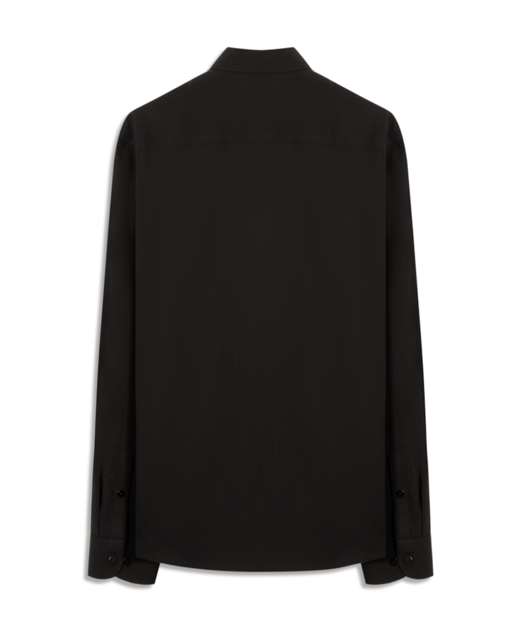 Camisa Wrinkled Cotton Slim Preto