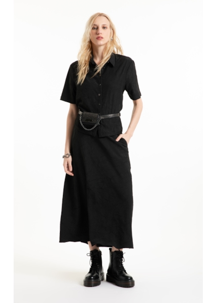 Camisa Wrinkled Petit Preto