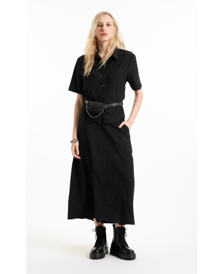 Camisa Wrinkled Petit Preto