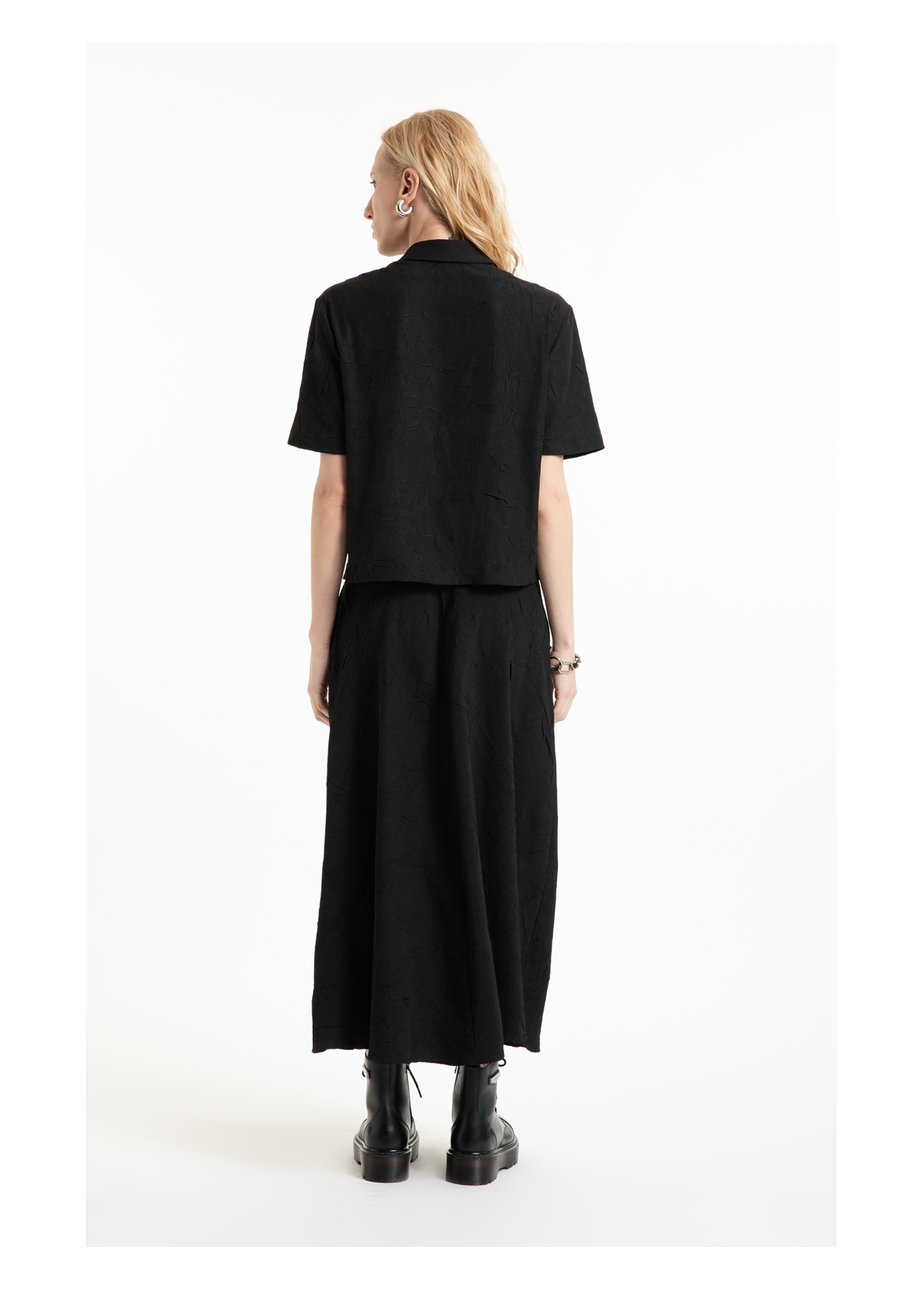 Camisa Wrinkled Petit Preto