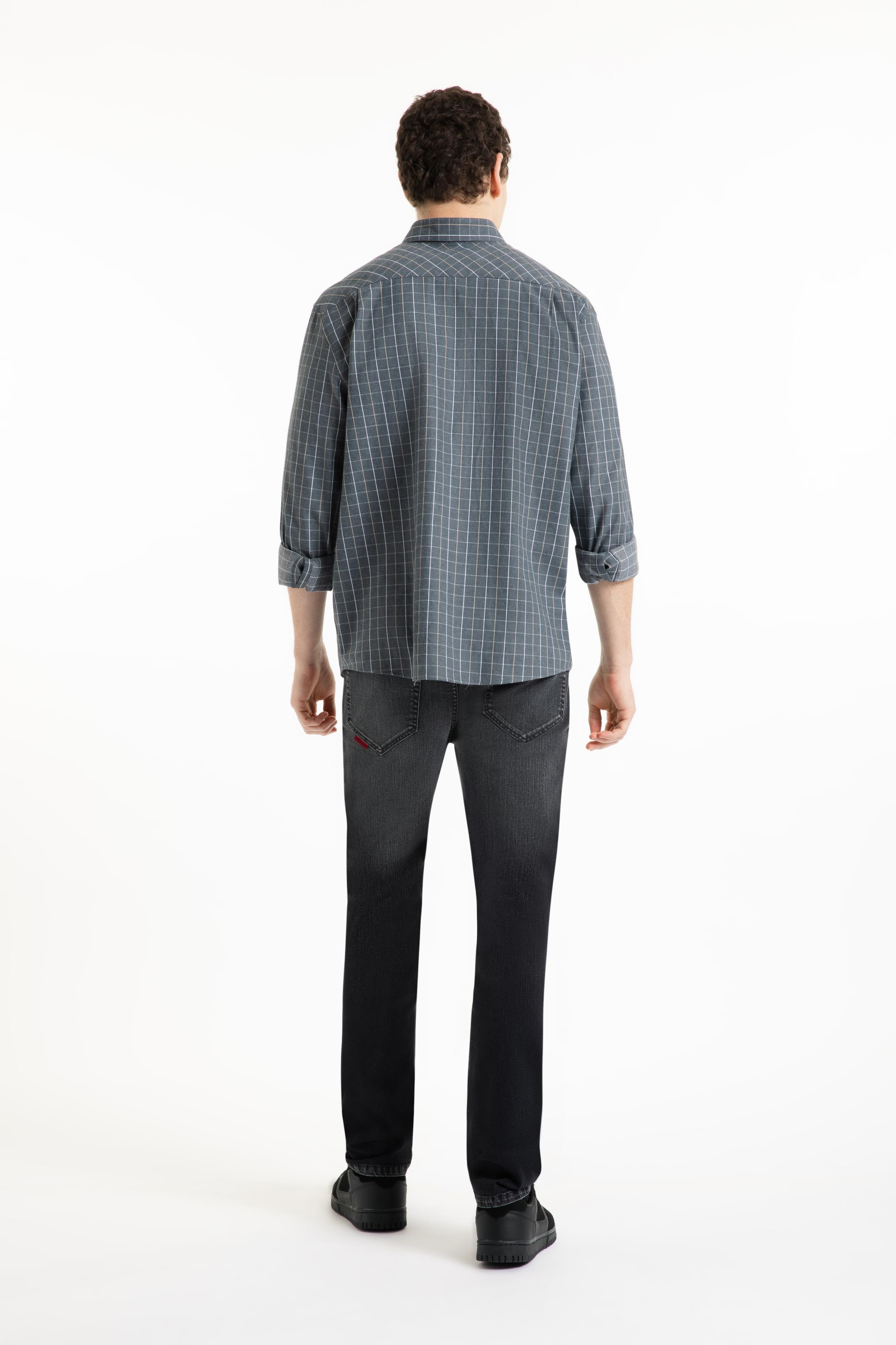 Camisa Xadez Wool Touch Ross Irish Cinza