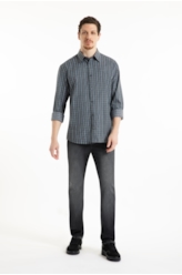 Camisa Xadez Wool Touch Ross Irish Cinza