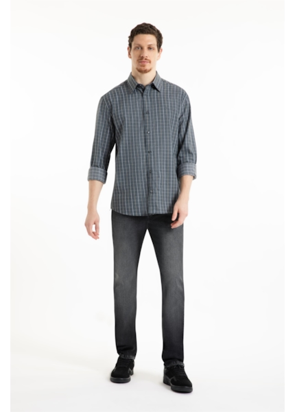 Camisa Xadez Wool Touch Ross Irish Cinza