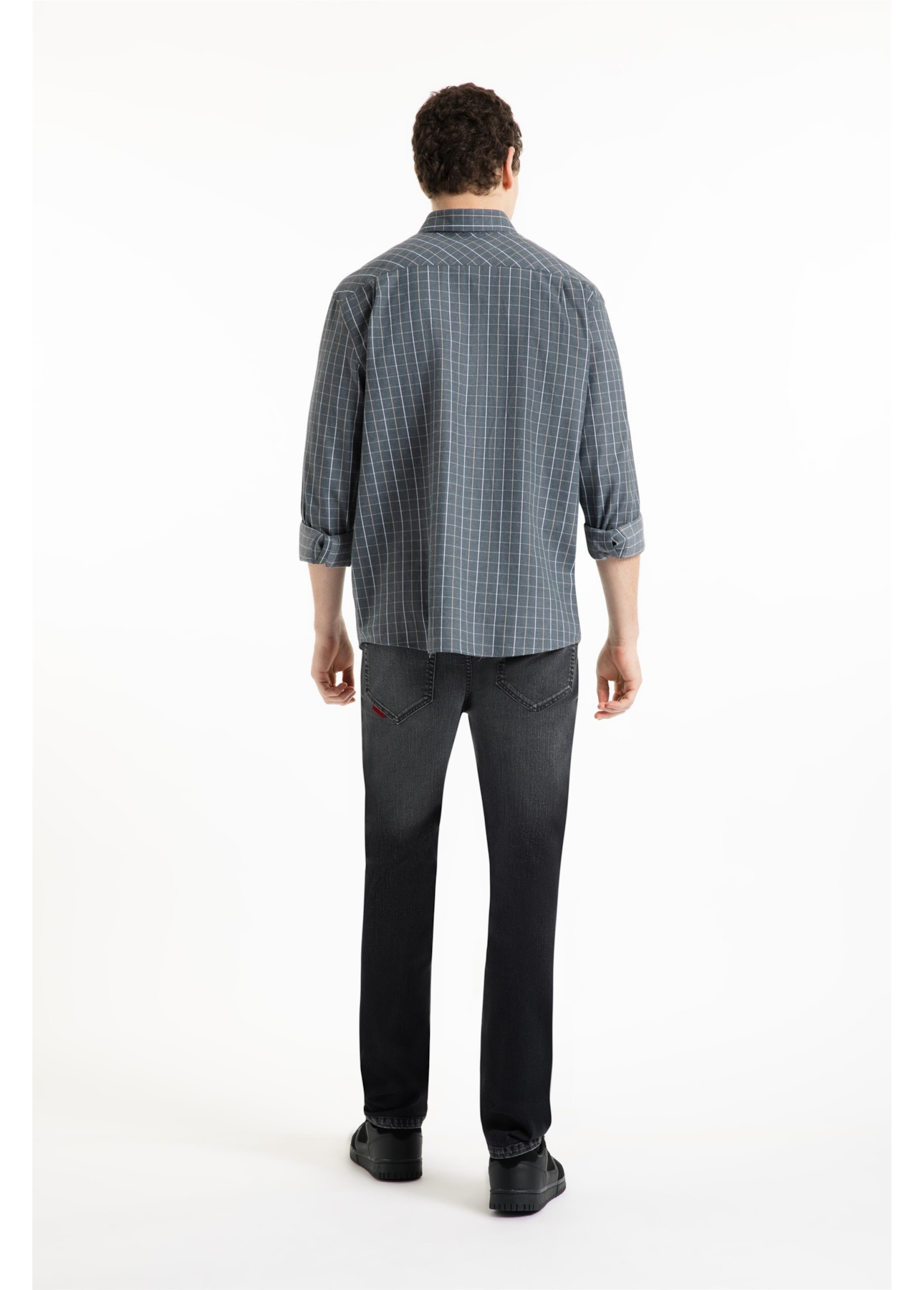 Camisa Xadez Wool Touch Ross Irish Cinza