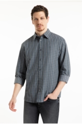 Camisa Xadez Wool Touch Ross Irish Cinza