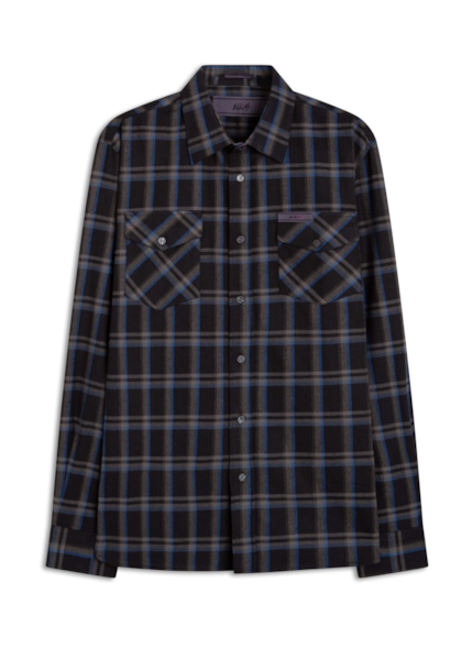 Camisa Xadrez Atlantic Plaid Cinza