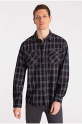Camisa Xadrez Atlantic Plaid Cinza