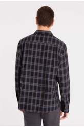 Camisa Xadrez Atlantic Plaid Cinza