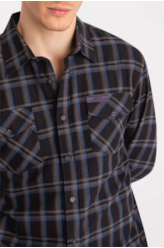 Camisa Xadrez Atlantic Plaid Cinza