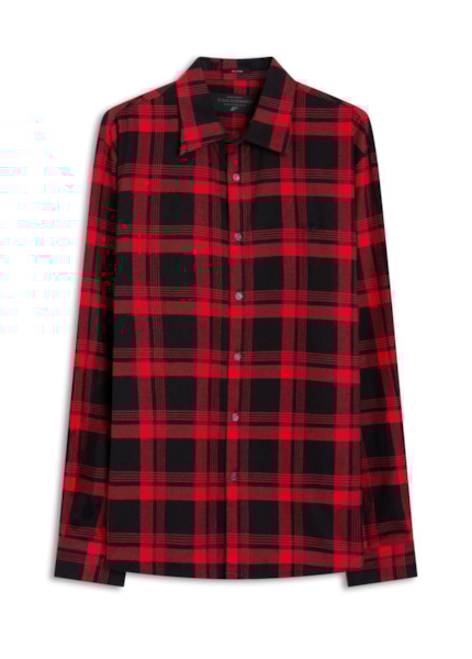 Camisa Xadrez Kalemo Class Anatomic Vermelho