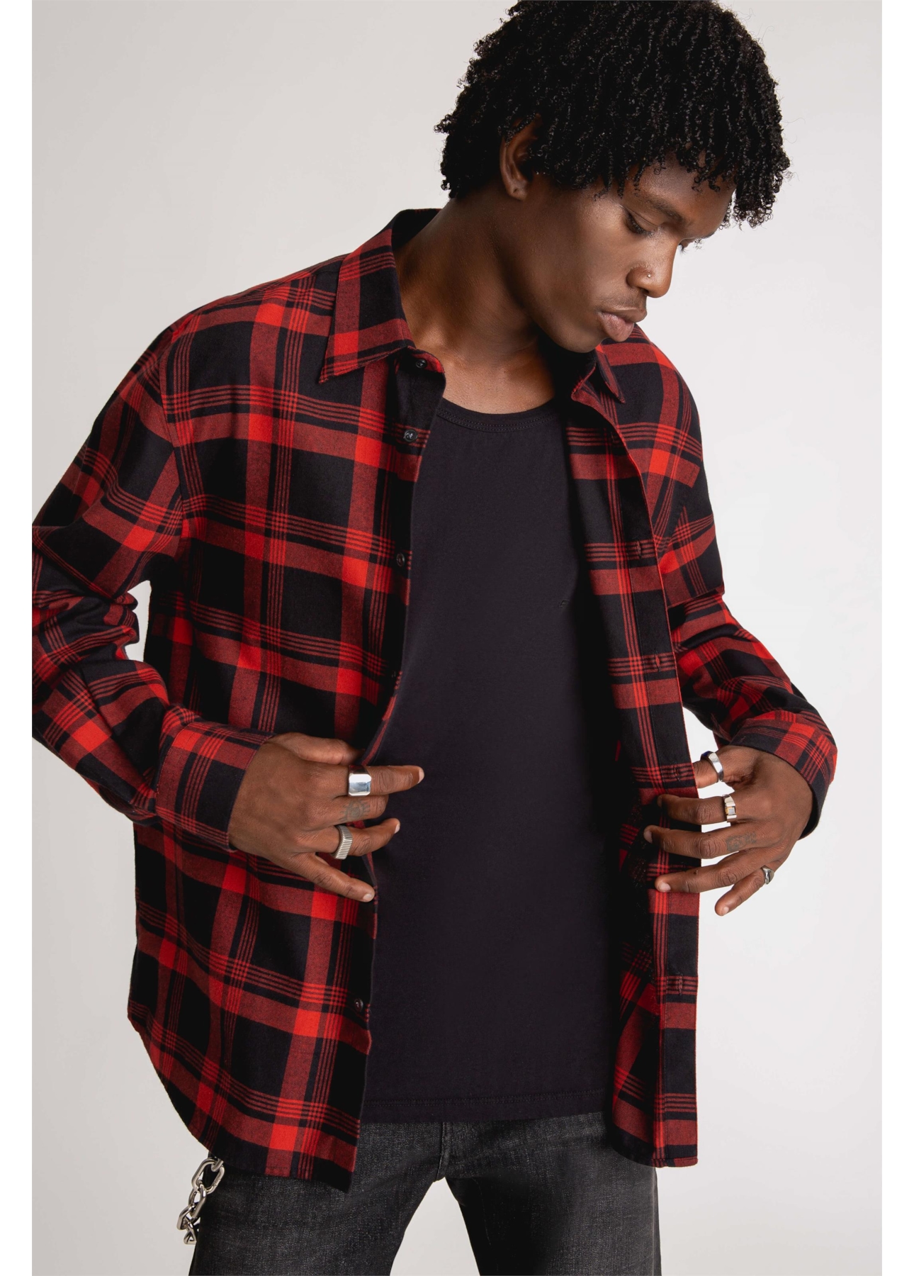 Camisa Xadrez Kalemo Class Anatomic Vermelho