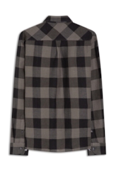 Camisa Xadrez Linen Blend Ocean Plaid Cinza