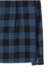 Camisa Xadrez Linen Blend Ocean Plaid Royal