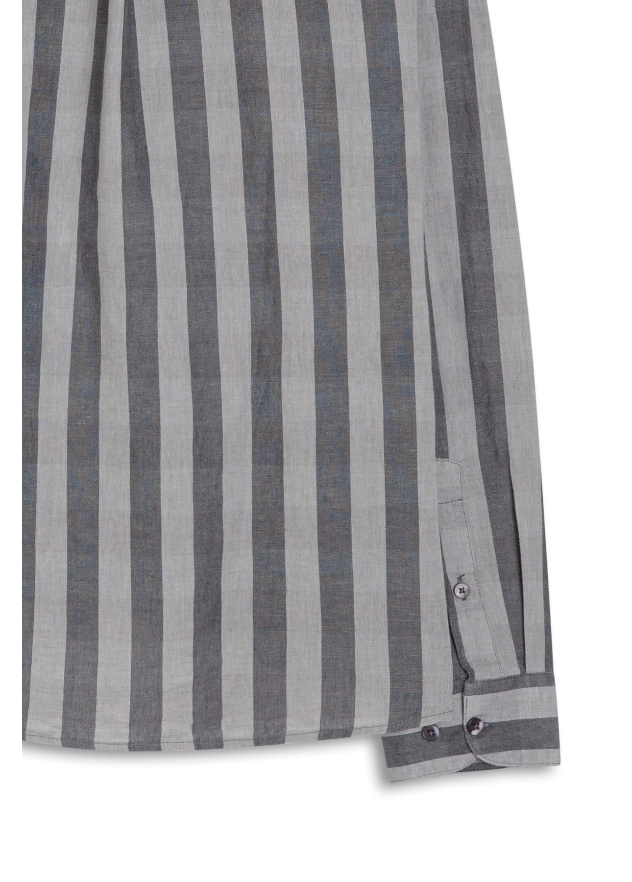 Camisa Xadrez Linen Blend Stone Plaid Grafite