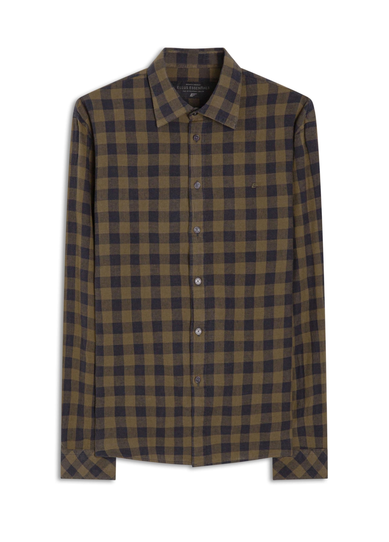 Camisa Xadrez Linho Blend Ground Plaid Tabaco