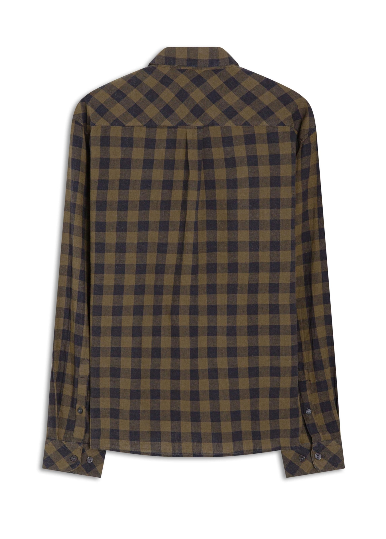 Camisa Xadrez Linho Blend Ground Plaid Tabaco