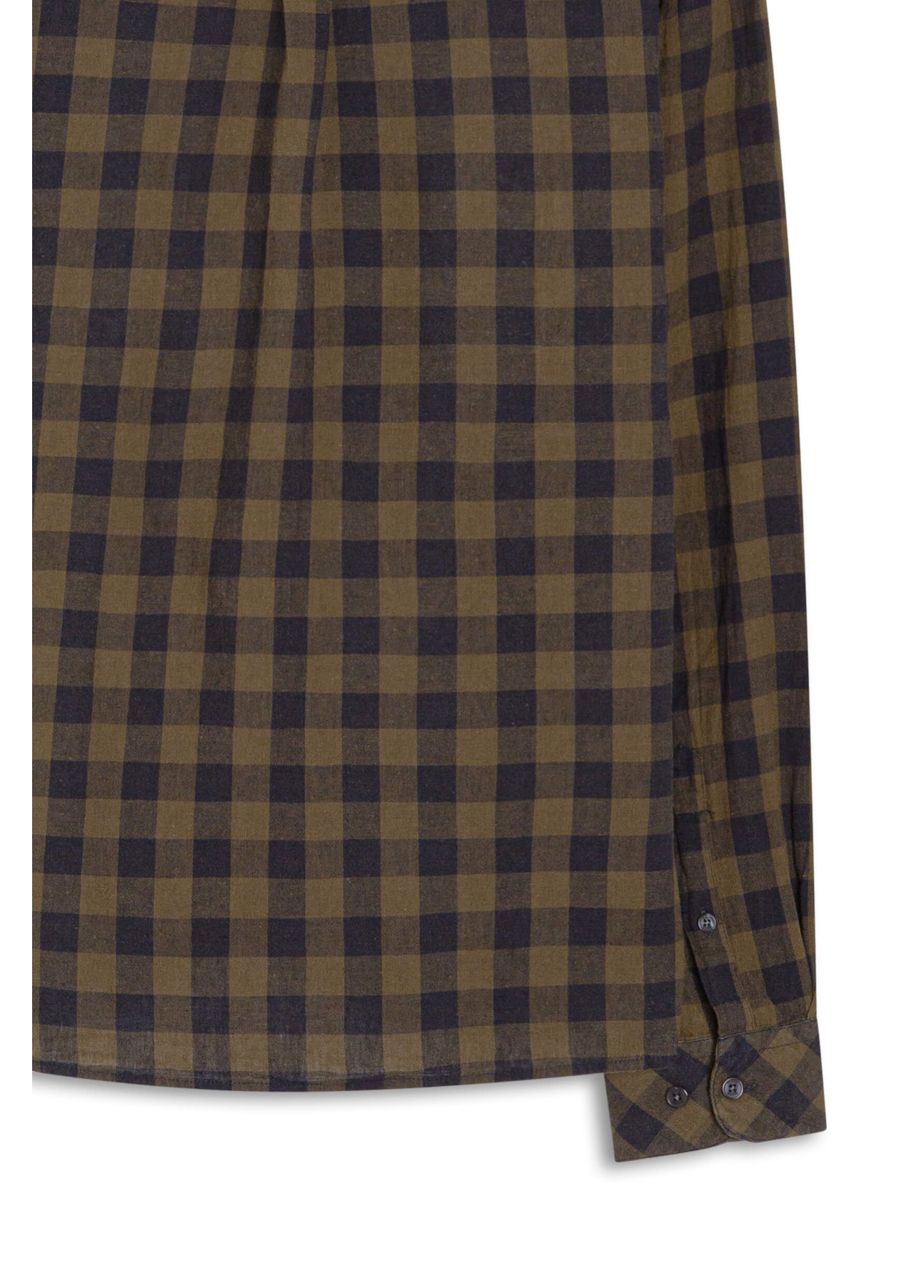 Camisa Xadrez Linho Blend Ground Plaid Tabaco