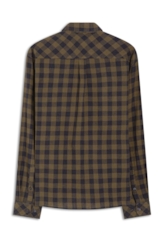 Camisa Xadrez Linho Blend Ground Plaid Tabaco