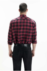 Camisa Xadrez Linho Blend Madra Bordeaux