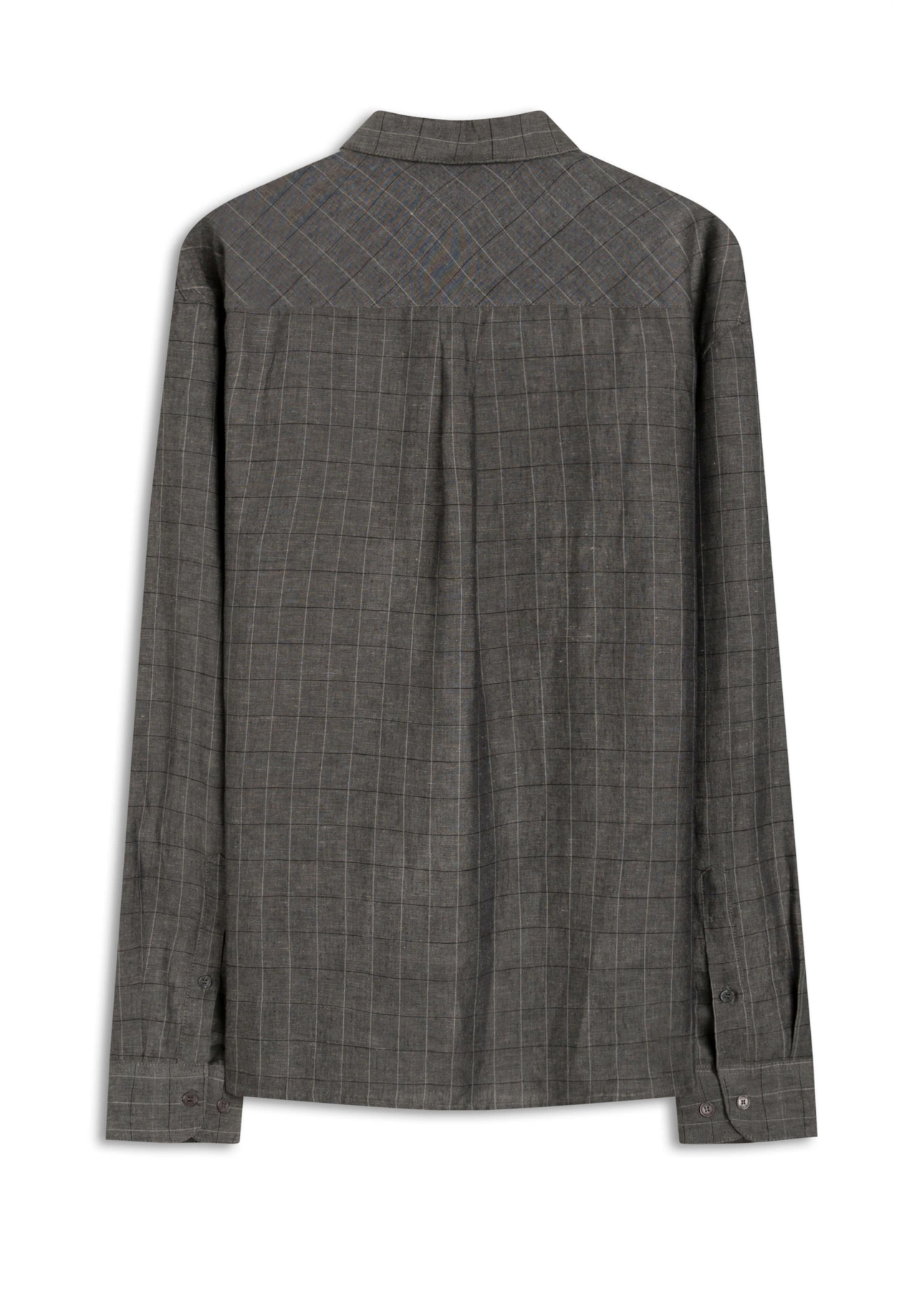 Camisa Xadrez Linho Longford Grafite
