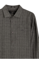 Camisa Xadrez Linho Longford Grafite