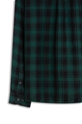 Camisa Xadrez Linho Madra Palid Verde Escuro