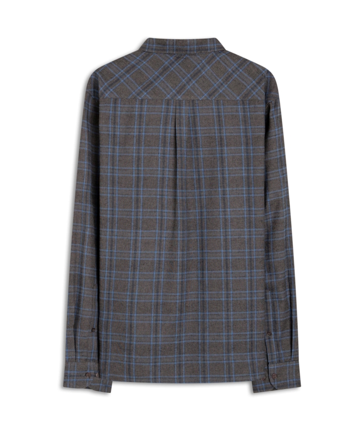 Camisa Xadrez Nagano Classic Cinza Medio
